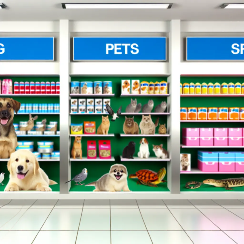 Különböző kisállat típusok ikonikus illusztrációkkal, kategóriákra bontva