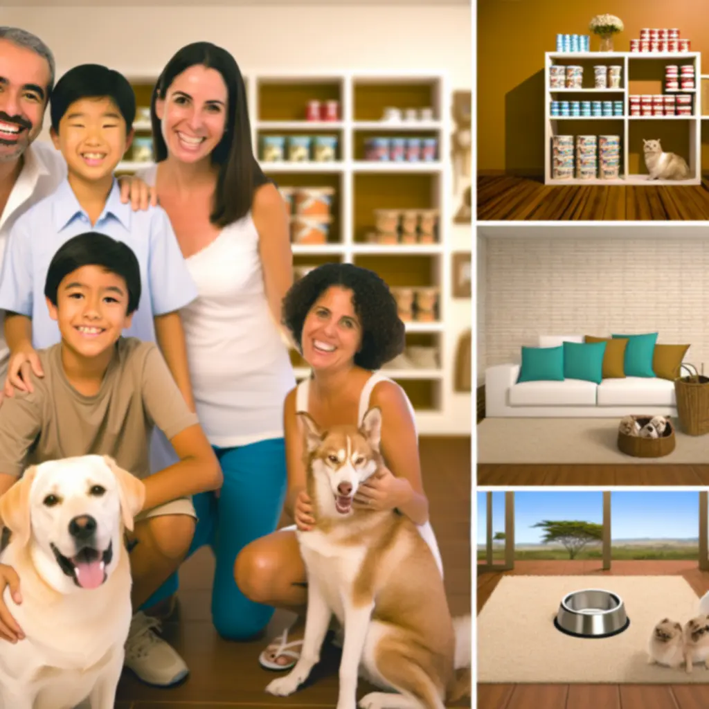 Mosolygó kisállatok prémium felszerelésekkel egy letisztult katalógusban